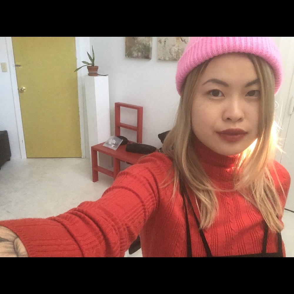 Hot pink beanie
